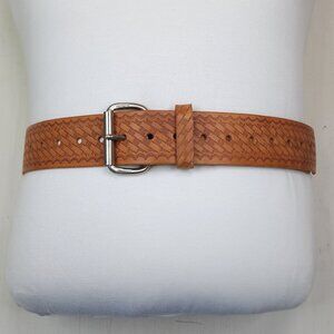 Nicholas Womens Vintage Tooled Leather Belt Plus Size 50.5" Long Western Cowhide